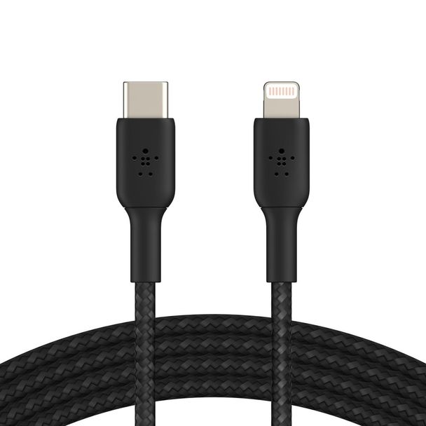 Belkin CAA004bt2MBK BoostCharge 2m Braided USB-C to Lightning Cable Black