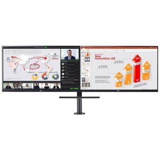 LG 27QP88D-BS Ergo Dual 27'' 75Hz QHD HDR10 FreeSync IPS Monitor with Dasiy Chain