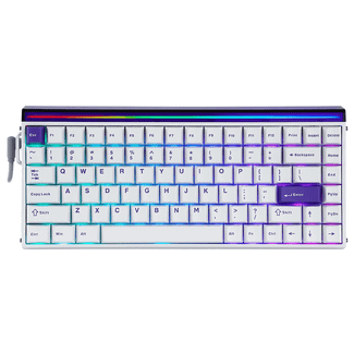 AULA HERO84-WP-B HERO 84 Magnetic Switch Keyboard White+Purple Keycaps Black King Magnetic Switch