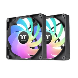 Thermaltake CL-F173-PL12SW-A CT120 120mm Reverse ARGB Sync Performance PWM Fan Black Edition 2-Pack