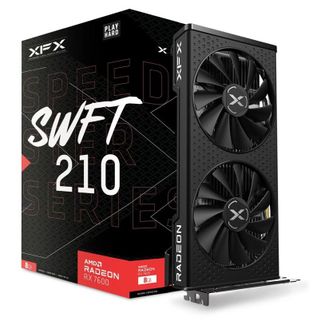 XFX RX-76PSWFTFY SPEEDSTER SWFT 210 Radeon RX 7600 Core Edition 8GB GDDR6 Graphics Card