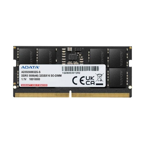ADATA AD5S560032G-S 32GB (1x32GB) 5600MHz DDR5 SODIMM Laptop Memory