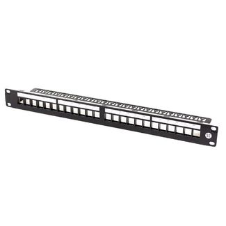 Serveredge PP24ULC-SH 24 Port Unloaded Shielded CAT5E CAT6 CAT6A Patch Panel Frame