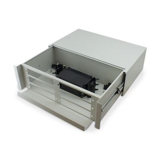 Serveredge SAFP-03 3RU Fibre Sliding Patch Panel With Splice Cassette  Splice Protector & mounting Kit