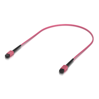 Ubiquiti UACC-OFC-MA-MPMP-0.5M OM4 MPO-12 Fiber Patch Cable 0.5m Single-Pack