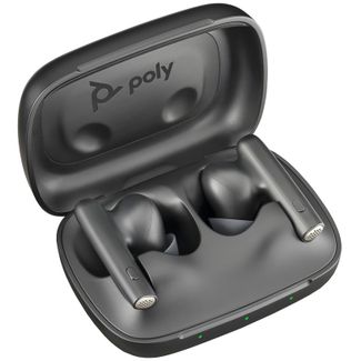 Poly 7Y8H4AA Voyager Free 60 UC Carbon Black Earbuds + BT700 USB-C Adapter + Basic Charge Case