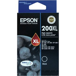 Epson C13T201192 T201192 200XL High Capacity Durabrite Ultra Black Cartridge
