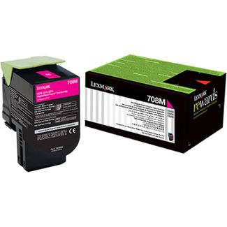 Lexmark 70C80M0 708M Magenta  Return Toner Cartridge, 1K,  CS310/CS410/CS510