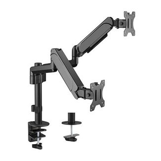 Brateck LDT48-C024 Dual Monitors Pole-Mounted Gas Spring Monitor Arm Fit Most 17'-32' Monitors Up to 9kg per screen