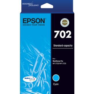 Epson T344292 702 Std Cyan Ink DURABrite - WF-3720 WF-3725