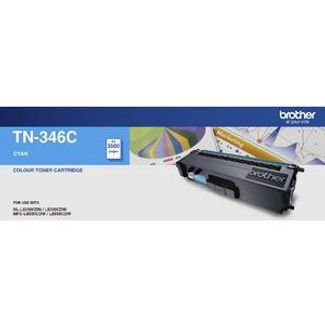 Brother Genuine TN-346C Cyan High Yield Toner Cartridge - 3500 pages