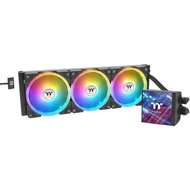 Thermaltake CL-W451-PL14SW-A MAGFloe 420 Ultra ARGB with 3.95" LCD Display AIO Liquid CPU Cooler