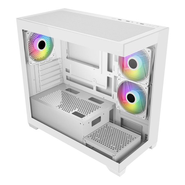 FSP S340-WA S340 ARGB Tempered Glass Mid-Tower mATX Case White