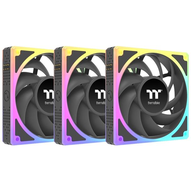 Thermaltake CL-F212-PL14SW-A TOUGHFAN EX 140 ARGB PWM High Static Radiator Fan Black (3-Pack)