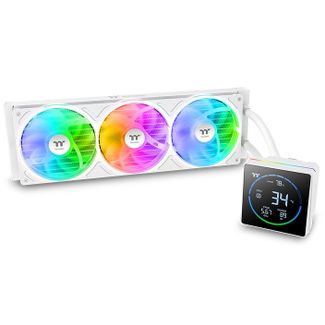 Thermaltake CL-W472-PL12SW-A TH360-S V3 360mm ARGB AIO Liquid CPU Cooler Snow Edition