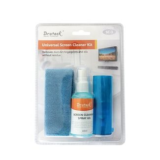 Brateck SC-1 3-In-1 Screen Cleaner Kit 1 x 60ml Screen Cleaner + 1 x 200x200mm Pearl Cloth + 1 x Soft Brush