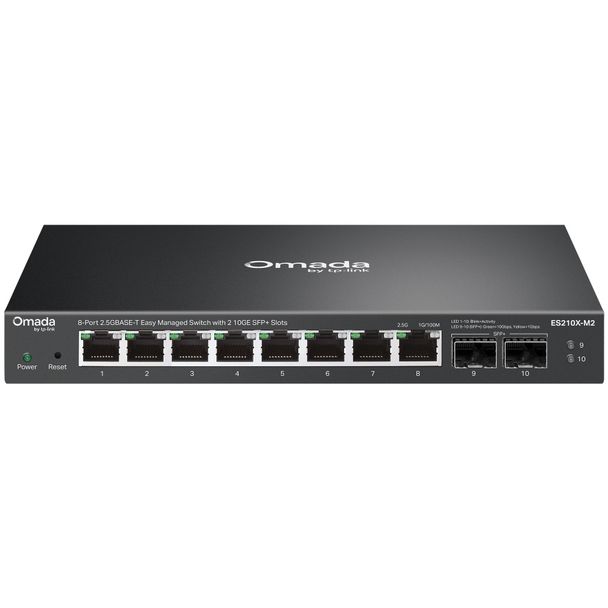 TP-Link ES210X-M2 Omada 8-Port 2.5G Easy Managed Switch with 2 10GE SFP+ Slots