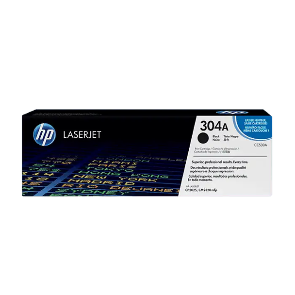 HP CC530A 304A Black Original LaserJet Toner Cartridge