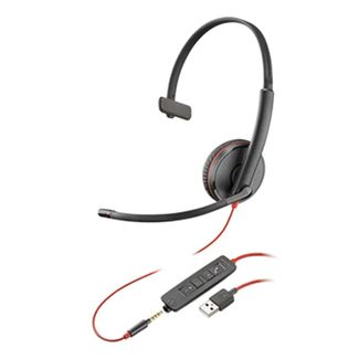 Plantronics 209746-201 Blackwire C3215 MONAURAL UC USB-A Headset W/ 3.5MM
