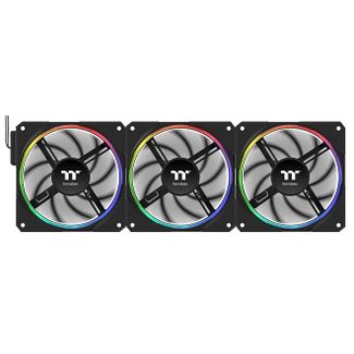 Thermaltake CL-F206-PL12SW-A TS120 EX PWM RGB 120mm Black Fan 3 Pack