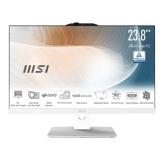 MSI MODERN AM242TP 1M-1255AU All-In-One Desktop PC 23.8" FHD Touch Core 5 120U 8GB 512GB W11P White