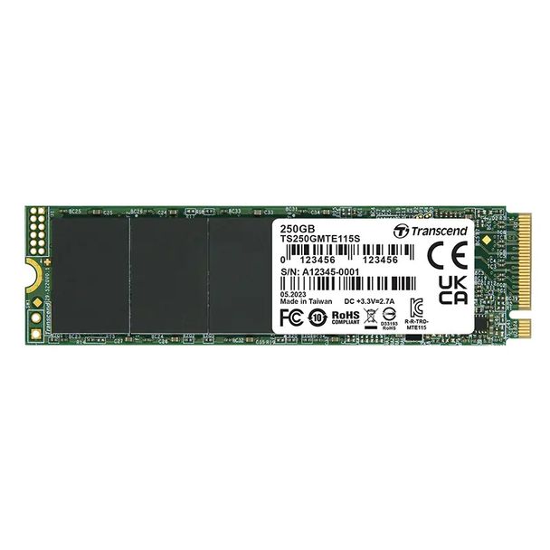 Transcend TS250GMTE115S 250GB M.2 2280 PCIe Gen3 NVMe SSD