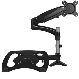 Startech ARMUNONB Desk-Mount Monitor Arm with Laptop Stand 