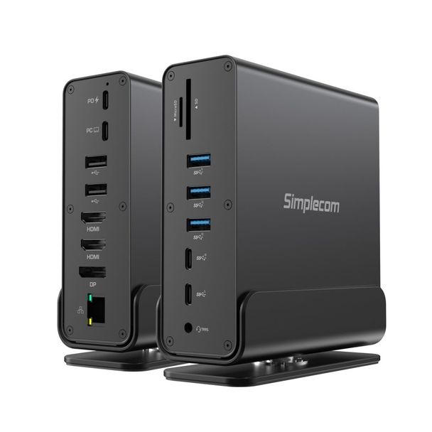 Simplecom CHT815 15-in-1 USB-C 4K Triple Display MST Docking Station