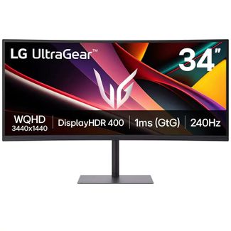 LG 34G630A-B UltraGear 34" QHD 240Hz 1ms HDR400 Curved Gaming VA Monitor w/ USB-C