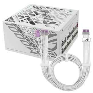 ASUS ROG-STRIX-1000P-GAMING-WHITE-E ROG Strix 1000W 80+ Platinum Fully Modular Power Supply White with ROG Equalizer Cable