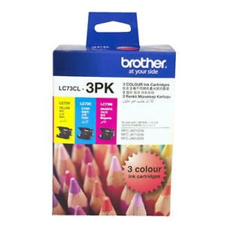 Brother LC73CL3PK COLOUR VALUE PACK 1X CYAN 1X MAGENTA 1X YELLOW