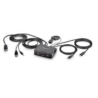 StarTech C2-D46-UAC-CBL-KVM 2-Port Hybrid USB-C DisplayPort Cable KVM Switch