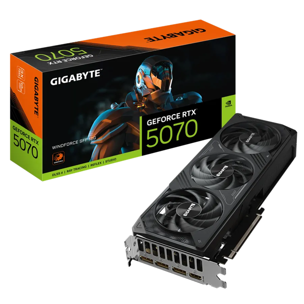 Gigabyte GV-N5070WF3OC-12GD GeForce RTX 5070 Windforce OC SFF 12GB GDDR7 Graphics Card