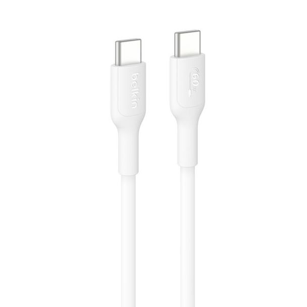 Belkin CAB023FQ0MWH BoostCharge USB-C TO USB-C 60W 2.0 PCR Cable 0.15M White