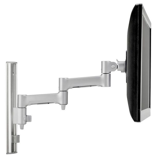 Atdec AWMS-46W35-S AWMS-46W35 Single Monitor Arm Channel Wall Mount Silver