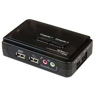 StarTech SV211KUSB 2 Port Black USB KVM Switch Kit with Audio
