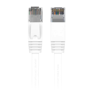 Cruxtec FC6-030-WH CAT6 UTP Flat Ethernet Cable White 3m