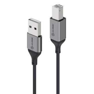 Alogic U22ABRBK 2m Ultra USB2.0 USB-A (Male) to USB-B (Male) Cable