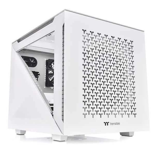 Thermaltake CA-1V1-00S6WN-01 Divider 200 Air Tempered Glass mATX Case Snow Edition