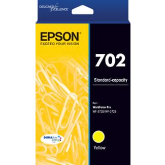 Epson T344492 702 Std Yellow Ink DURABrite - WF-3720 WF-3725