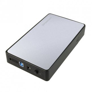 Simplecom SE325-SILVER Tool Free 3.5' SATA HDD to USB 3.0 Hard Drive Enclosure - Silver Enclosure
