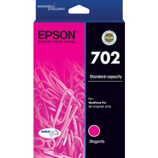 Epson T344392 702 Std Magenta Ink DURABrite - WF-3720 WF-3725