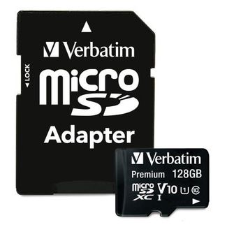 Verbatim 44085 128GB Premium MicroSDXC Class 10 UHS-I Memory Card with Adapter