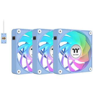 Thermaltake CL-F199-PL14BU-A CT140 140mm EX Reverse ARGB Magnetic Connect PWM Fans Blue 3-Pack
