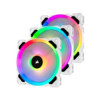 Corsair CO-9050092-WW Light Loop Series, White LL120 RGB, 120mm PWM Fan, 3 Fan Pack