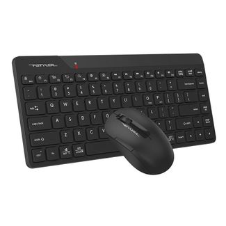 A4tech ERACA706 FG2200 Air2 Fstyler 2.4G Wireless Power-Saving QuietKey Compact Keyboard & Mouse Combo Set (FGK22+FG15S Air2 Silent Click) Black
