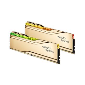 G.Skill F5-8000J3848H16GX2-TR5NG Trident Z5 Royal Neo RGB 32GB (2x 16GB) DDR5 8000MHz CL38 AMD Desktop Memory Gold