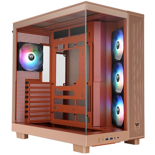 Thermaltake CA-11E-00MGWN-00 View 380 XL Tempered Glass ARGB ATX Mid Tower Case Gravel Sand Edition
