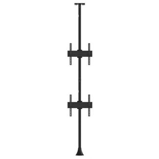 Atdec ADBS-1X2-4FCF 1x2 floor-to-ceiling mount two 0.48m rails 3m pole. Max load per display: 50kg