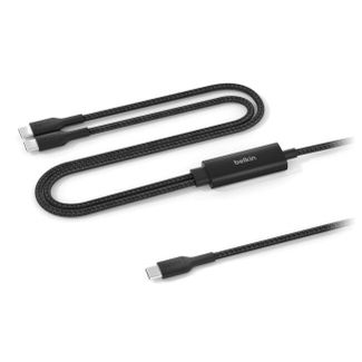 Belkin CAC004fq1.5MBK BoostCharge Pro Braided USB-C to Dual USB-C Cable 1.5M Black